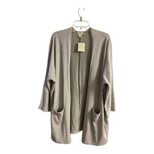 DONNI. Light Gray Knit Cardigan open front One Size NWT